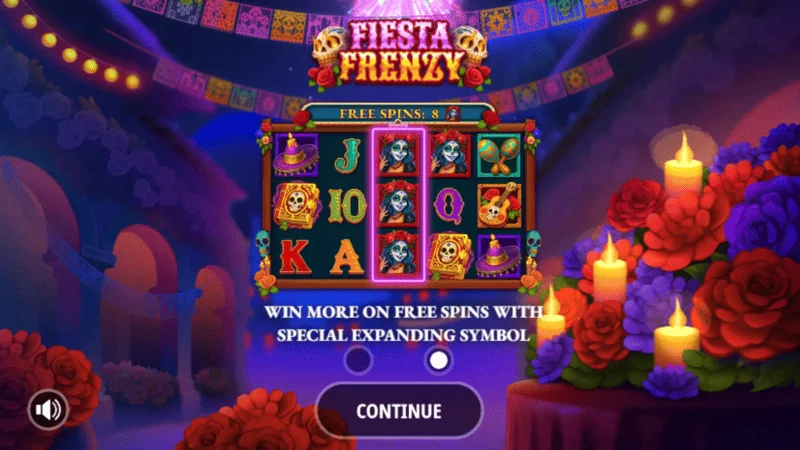 Fiesta Frenzy – peamenüü ja panuse seaded