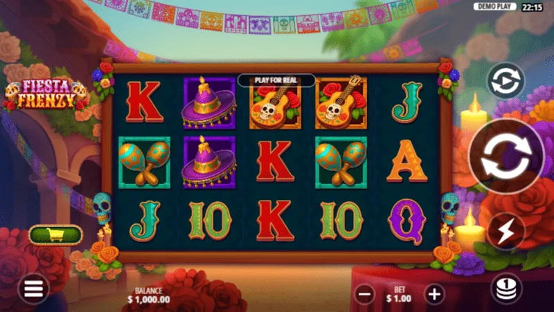Fiesta Frenzy – mänguekraan rullikute ja Mehhiko ikonograafiaga